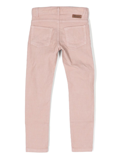 Shop Bonpoint High-waist Corduroy Trousers In Pink