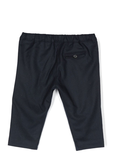 Shop Tartine Et Chocolat Tapered Cotton Trousers In Blue