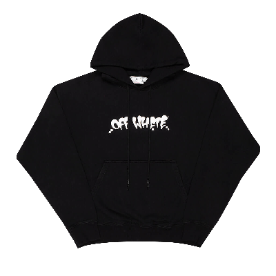 Shop Off-white Neen Ow Logo Skate Hoodie 'black/orange'