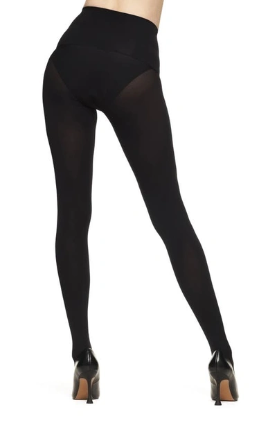 Shop Heist The Eighty High Opaque Tights In Black