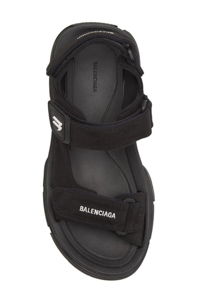 Shop Balenciaga Tourist Sandal In Black