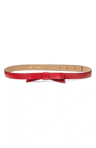 Kate Spade Bow Belt In Wildflower Red