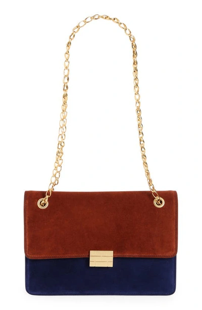 Frame Le Signature Chain Medium Leather Convertible Shoulder Bag In Cognac  Suede Mix | ModeSens