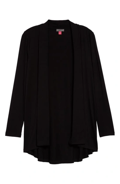 Shop Vince Camuto Open Front Cardigan In Rich Black