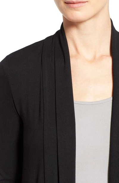Shop Vince Camuto Open Front Cardigan In Rich Black