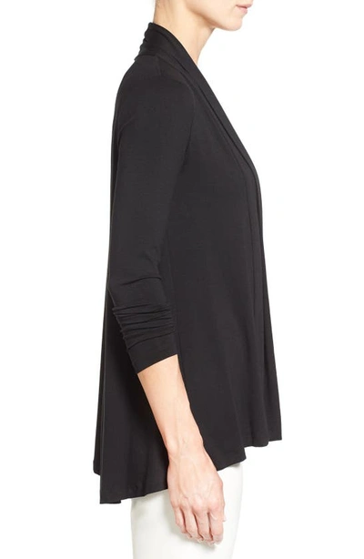 Shop Vince Camuto Open Front Cardigan In Rich Black