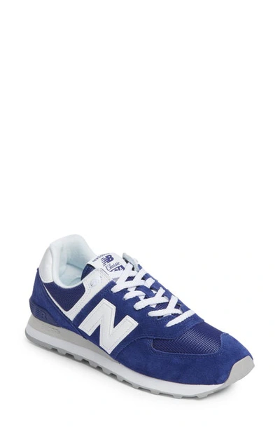 Shop New Balance 574 Classic Sneaker In Blue/ White