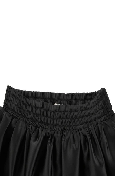 Shop Habitual Rib Puff Sleeve Top & Skirt Set In Black