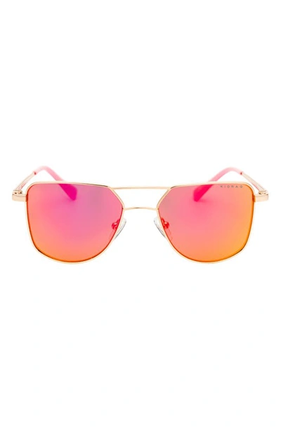 Shop Kidraq Kids' Hipster 48mm Polarized Sunglasses In Pink Mirror
