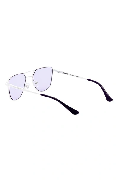 Shop Kidraq Kids' Hipster 48mm Polarized Sunglasses In Robotic White
