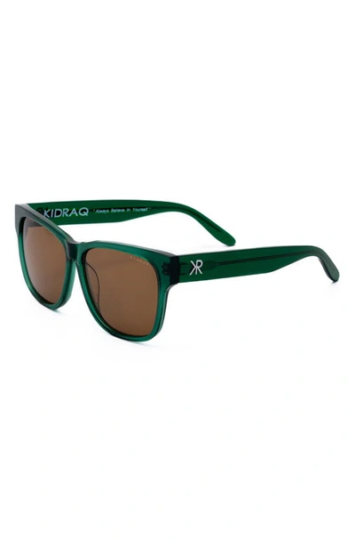 Shop Kidraq Kids' Ocean Wave 48mm Sunglasses In Hornet Green
