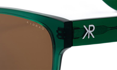 Shop Kidraq Kids' Ocean Wave 48mm Sunglasses In Hornet Green