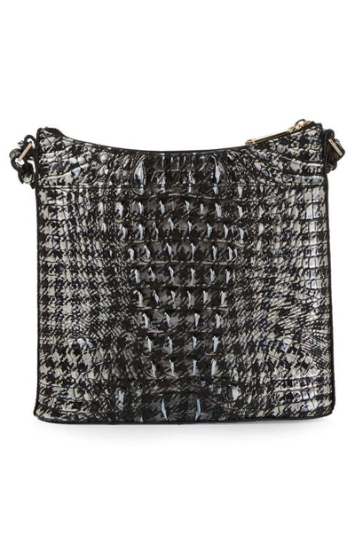 Shop Brahmin Katie Croc Embossed Leather Crossbody Bag In Houndstooth Ombre Melbourne