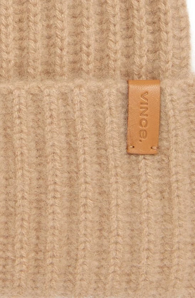Shop Vince Boiled Cashmere Chunky Knit Beanie In Cam