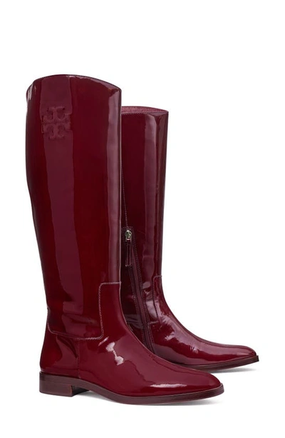 Shop Tory Burch The Riding Boot In Bordo