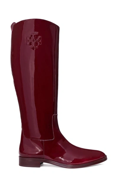 Shop Tory Burch The Riding Boot In Bordo