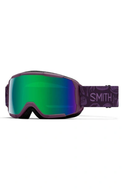 Shop Smith Grom 145mm Chromapop™ Snow Goggles In Amethyst / Green Mirror