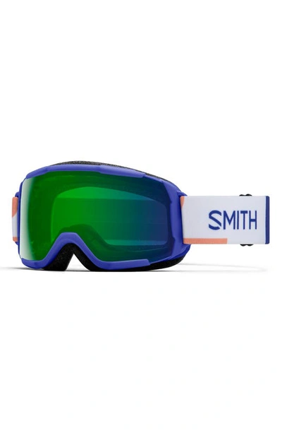 Shop Smith Grom 145mm Chromapop™ Snow Goggles In Lapis Risoprint / Green