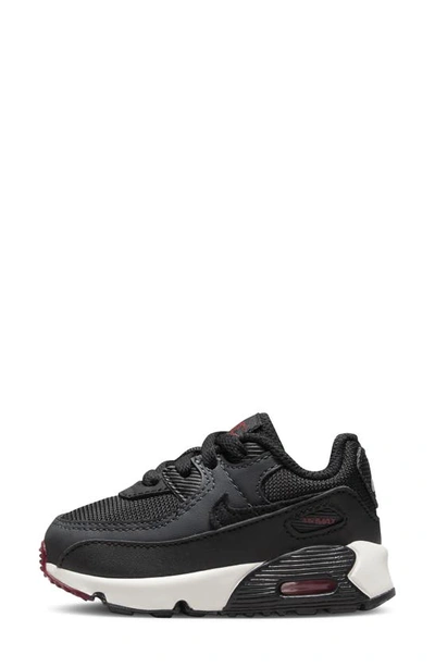 Shop Nike Kids' Air Max 90 Sneaker In Anthracite/ Red/ White/ Black