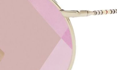 Shop Burberry 61mm Aviator Sunglasses In Pink