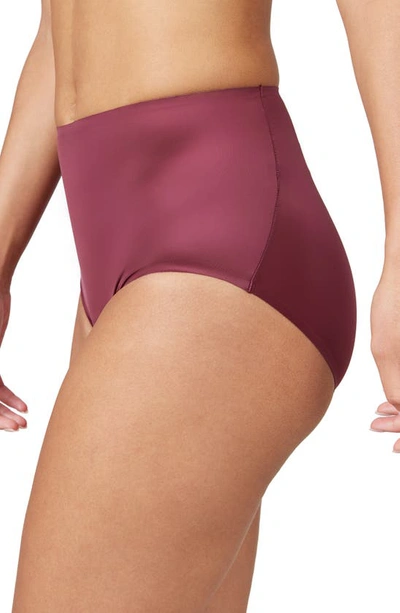 Shop Spanx Shaping Satin Briefs In Sangria