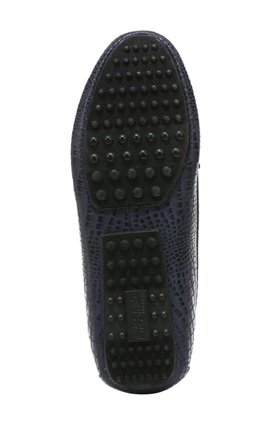 Shop Lifestride Turnpike Croc Embossed Loafer In Lux Navy