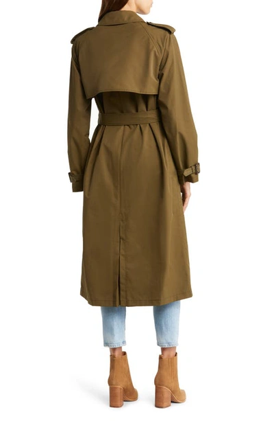 Nili Lotan Tanner Trench Coat In Olive Green