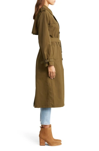 Nili Lotan Tanner Trench Coat In Olive Green