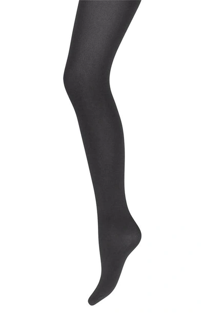 Shop Wolford Velvet Deluxe Opaque Tights In Anthracite