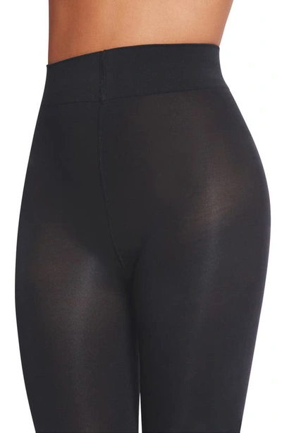 Shop Wolford Velvet Deluxe Opaque Tights In Anthracite