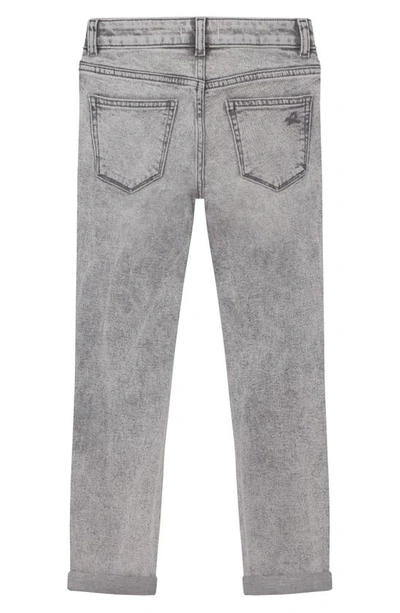 Shop Dl1961 Kids' Harper Straight Leg Boyfriend Jeans In Chalk Distressed