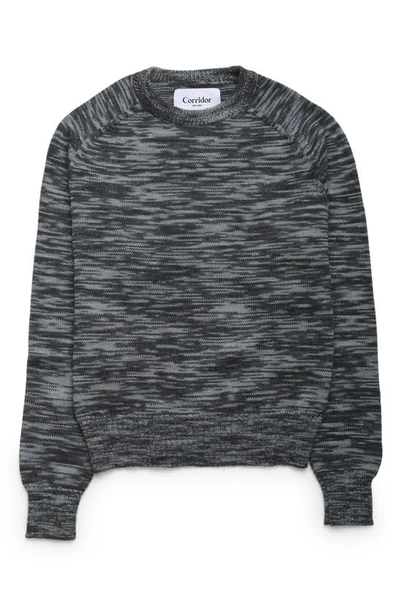 Shop Corridor Space Dye Alpaca Hair Crewneck Sweater In Grey