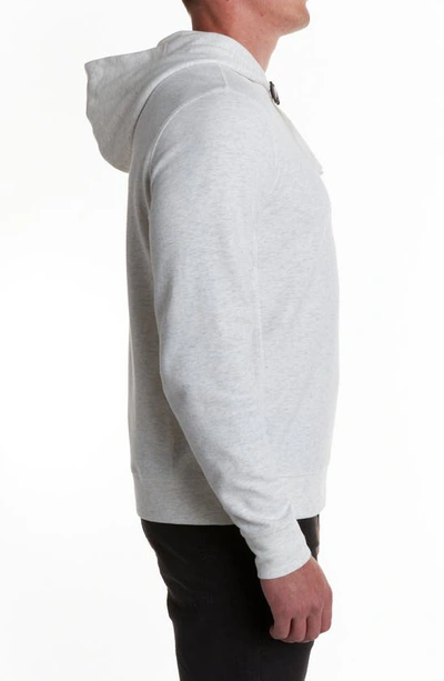 Billy Reid Cotton Blend Hoodie Sweatshirt In Light Grey
