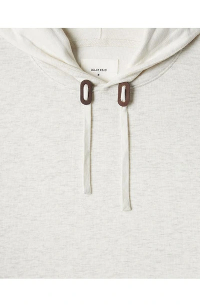 Billy Reid Cotton Blend Hoodie Sweatshirt In Light Grey