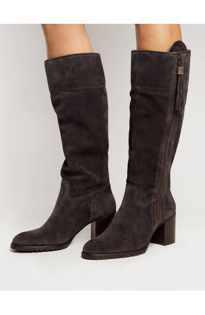 Shop Penelope Chilvers Fina Tassel Knee High Boot In Slate