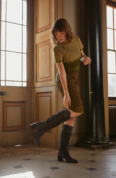 Shop Penelope Chilvers Fina Tassel Knee High Boot In Slate