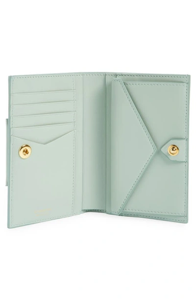 Shop Givenchy Antigona Leather Bifold Wallet In Celadon