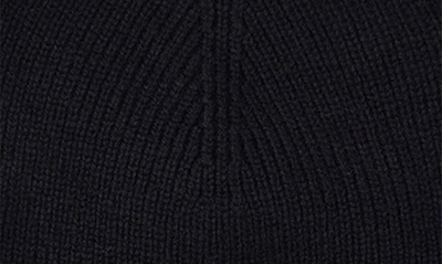 Shop Mackage Mason Fisherman Rib Wool Blend Beanie In Black