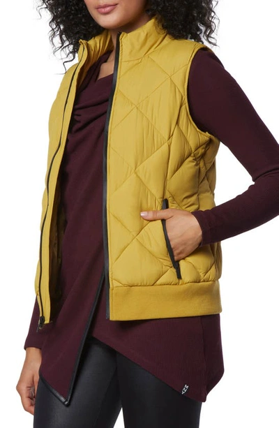 Shop Marc New York Quilted Puffer Vest In Olive Oil