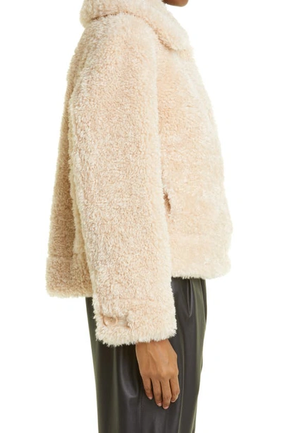 Shop Stand Studio Melina Faux Shearling Jacket In Sand
