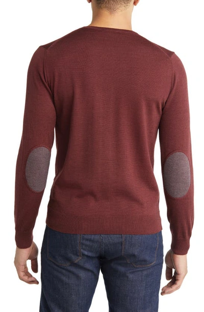 Emanuel Berg Fine Gauge Merino Wool Crewneck Sweater In Dark Red | ModeSens