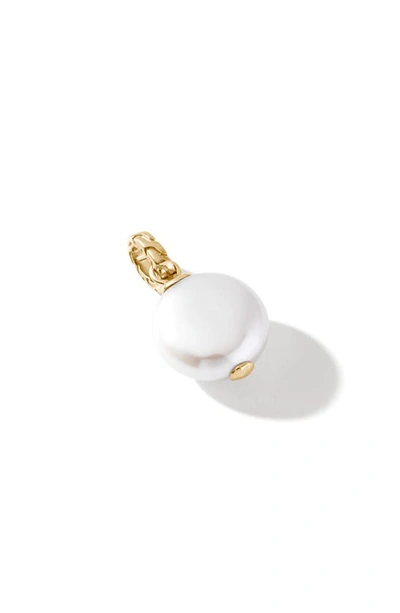 Shop John Hardy Freshwater Pearl Coin Pendant Charm In White