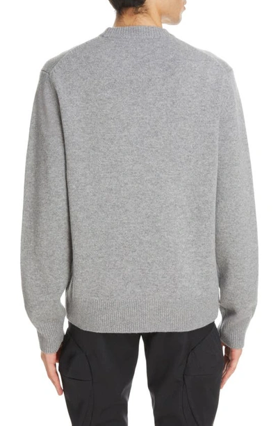 Shop Givenchy Embroidered Logo Wool & Cashmere Sweater In Grey/ Black