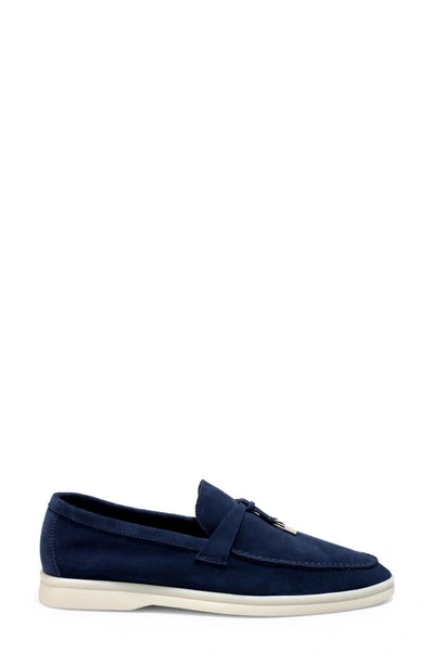 Shop Loro Piana Summer Charms Loafer In Navy Caviar