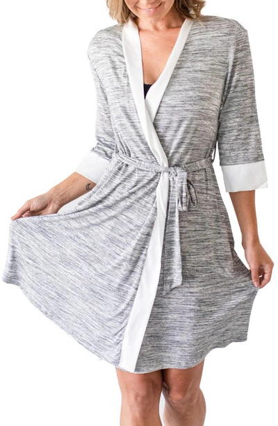 Shop Kindred Bravely Maternity/nursing Robe In Grey