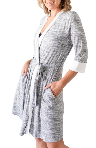 Shop Kindred Bravely Maternity/nursing Robe In Grey