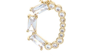 Ettika Mix Crystal Initial Pendant Necklace In Gold