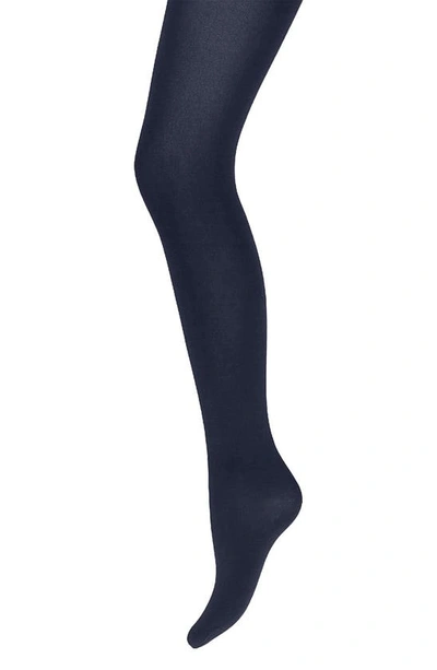Shop Wolford Velvet Deluxe Opaque Tights In Admiral