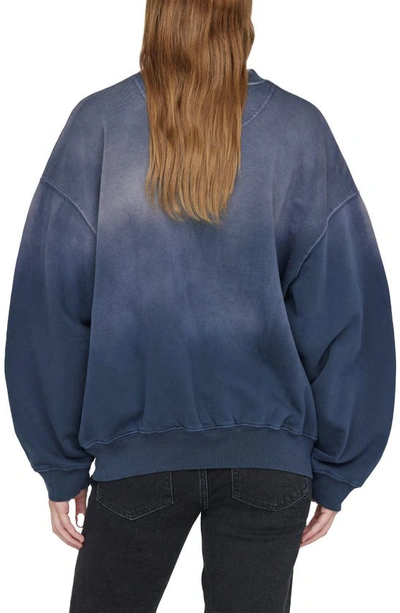 Shop Anine Bing Jaci Myth Oversize Organic Cotton Graphic Sweatshirt In Navy