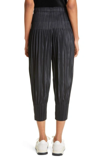 Issey Miyake Fluffy Pleats Please Black Trousers In 15-black